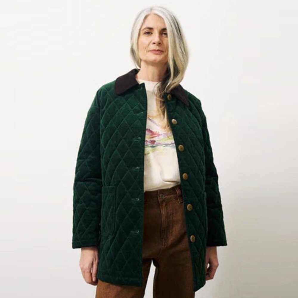 FRNCH -  Laia Quilted Jacket  - Emerald Green
